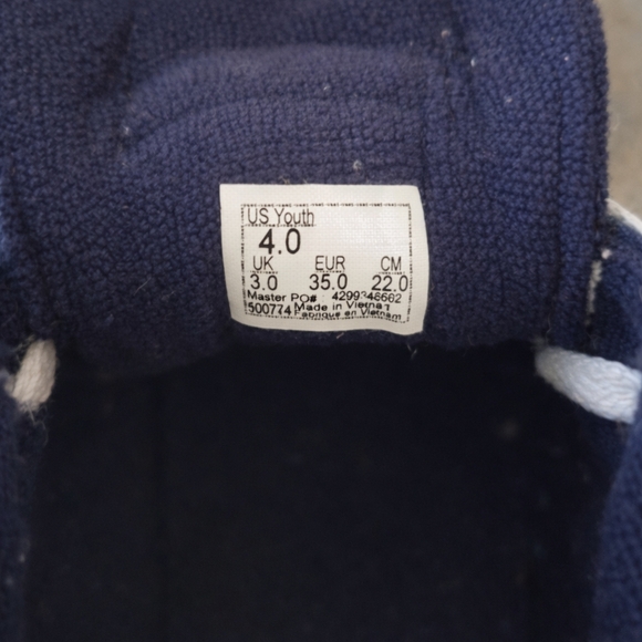 Vans Seldan Youth Canvas Sneakers – Navy/Gum – Kids Size 4 - Picture 8 of 8